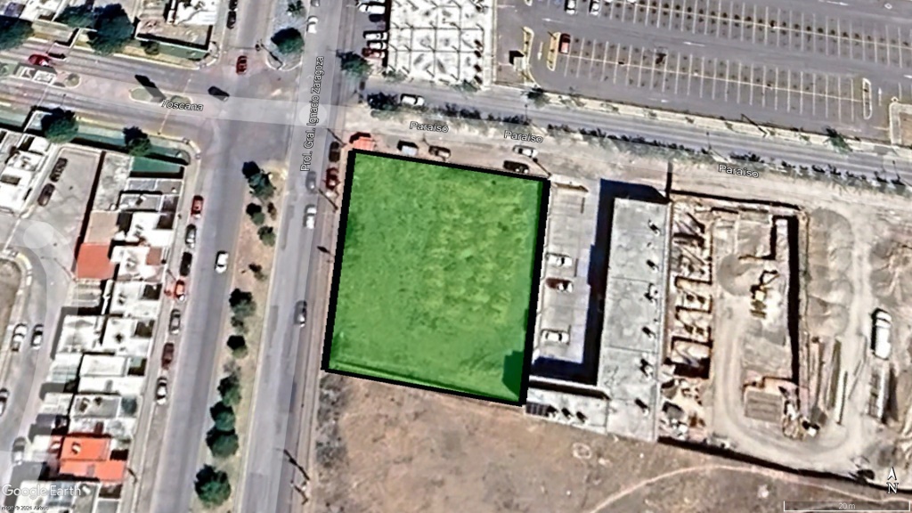 Terreno comercial en renta, zona Norte