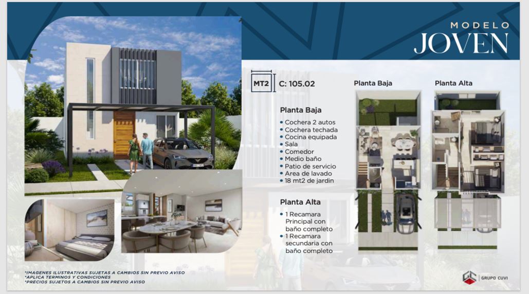 Casa nueva dentro de Fracc. con 3,500m2 de área común (Joven)