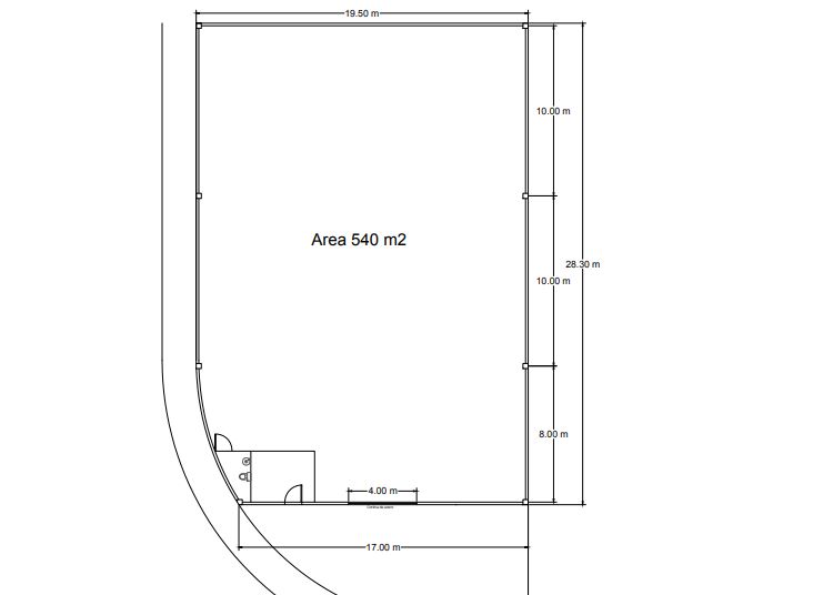 Nave industrial de 540m2 utilizables