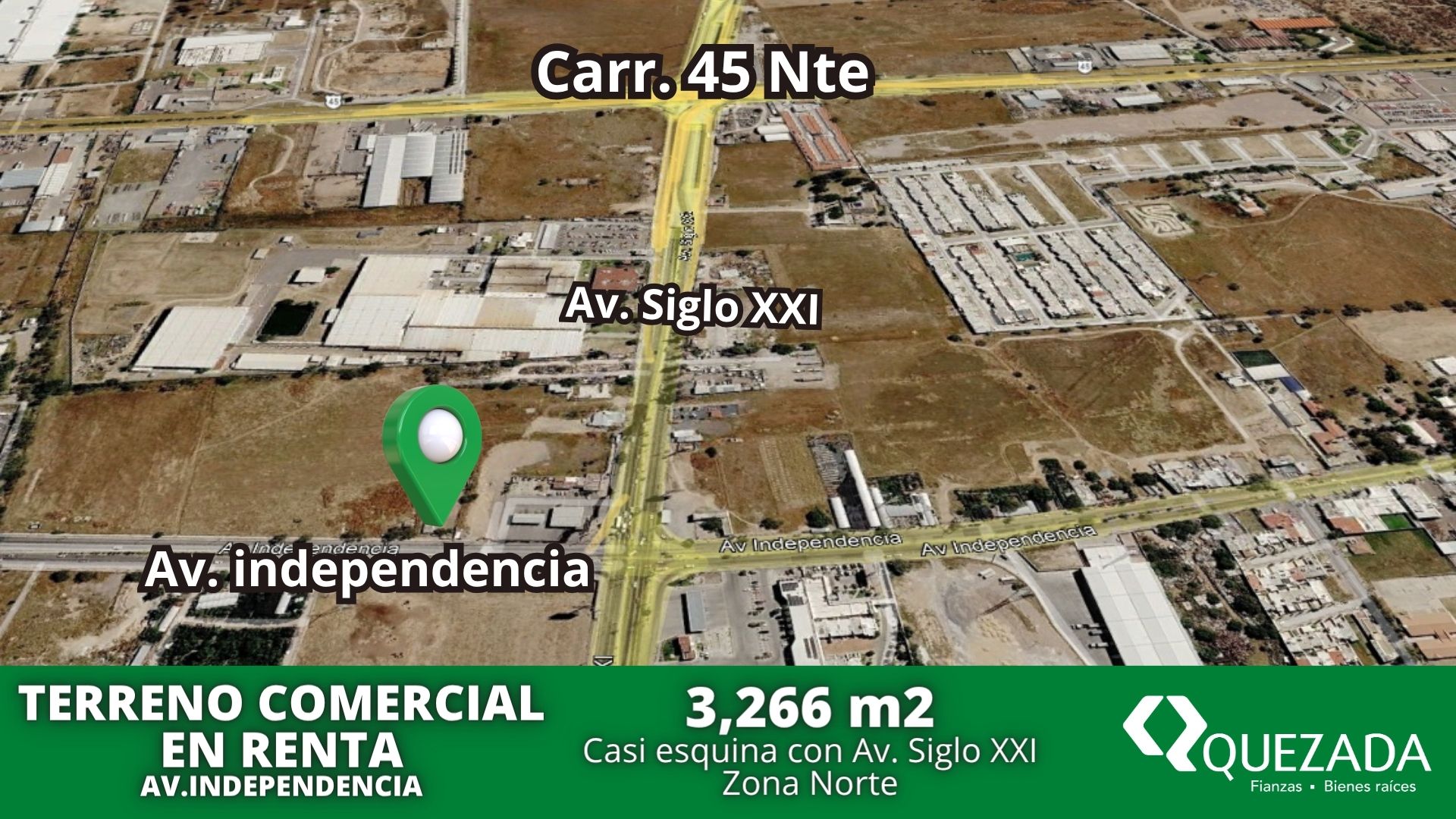 Terreno comercial sobre Av Independencia