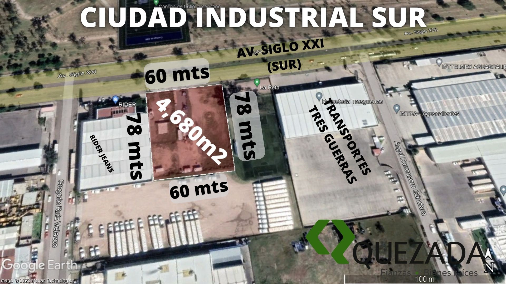 Terreno comercial 4,680m2 sobre Av. Siglo XXI