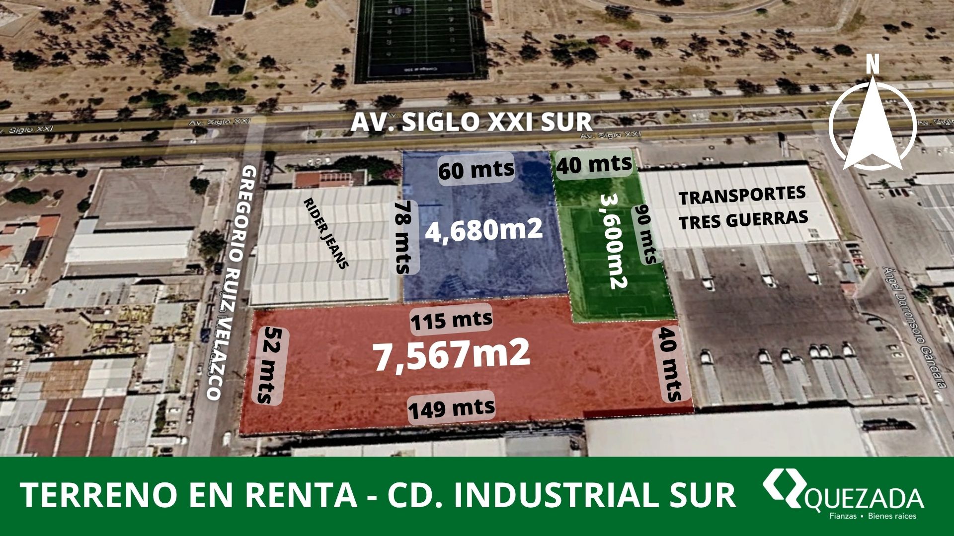 Terreno comercial 4,680m2 sobre Av. Siglo XXI